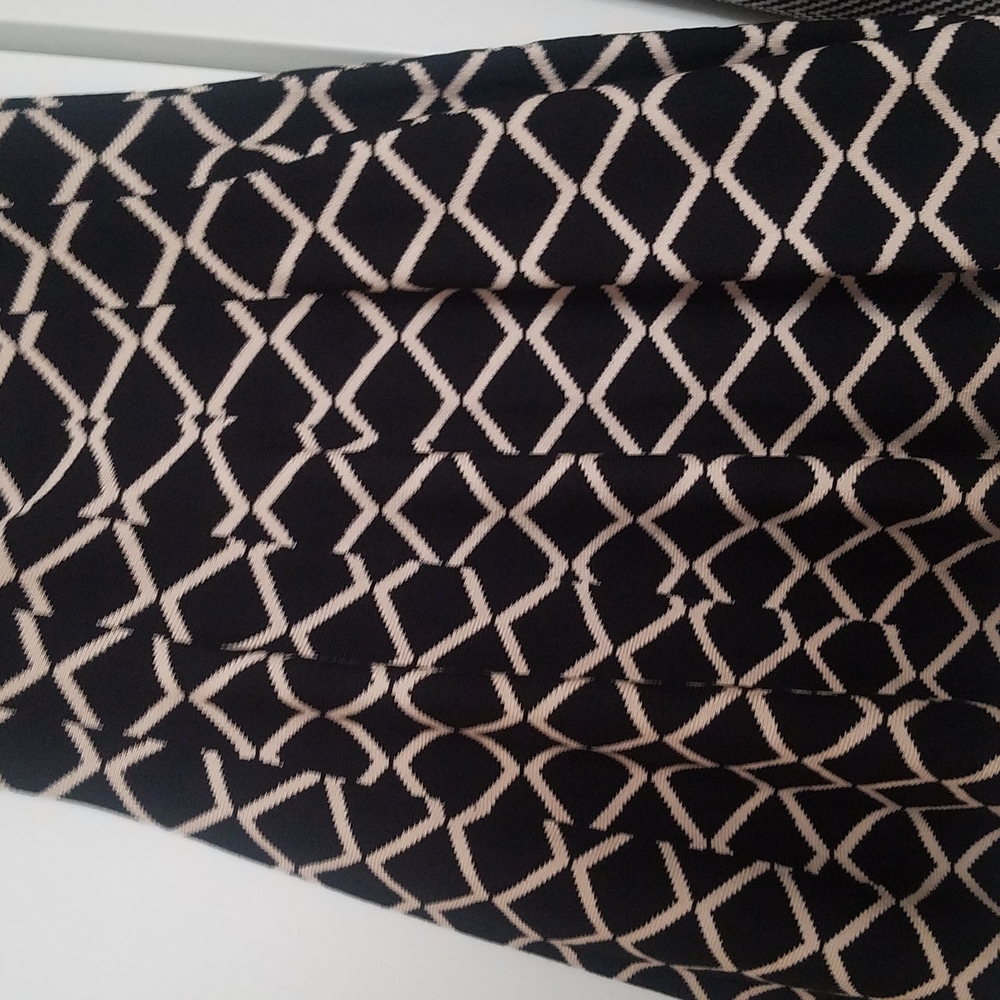 Black and Cream Geometric Skirt